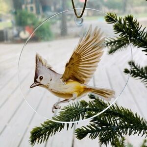 Titmouse Christmas ornament double sided